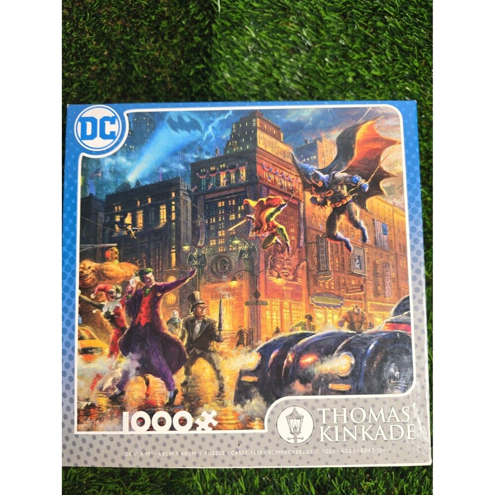 Thomas Kinkade Dark Knight Saves Gotham City DC Series 1000 Piece Puzzle NIB